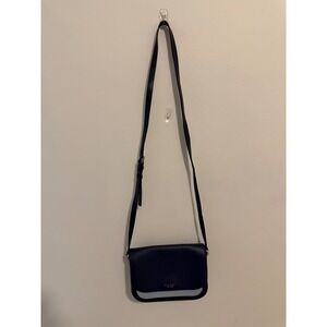 Kate Spade New York Crossbody Bag Navy Blue Leather Small Flap Shoulder Bag